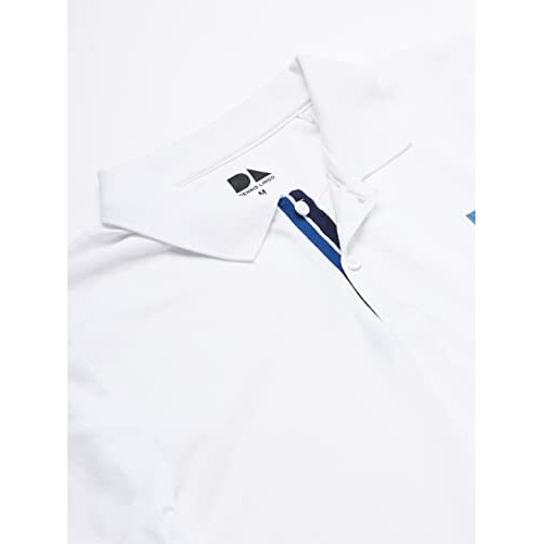 Dennis Lingo Men's Slim Fit White Polo T-Shirt