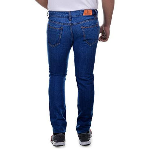 Ben Martin Men's Slim Mid Rise Jeans - Casual Fit Denim Pants With Cross Pockets, Narrow Fit, Lb 38