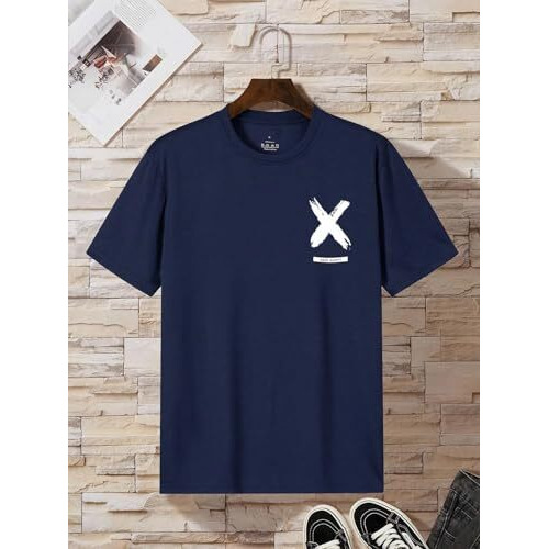 Lymio Men T-Shirt || T-Shirt For Men || Printed Regular Fit T Shirt || T-Shirt (X-Tshirt-6-10) (2Xl, Blue)