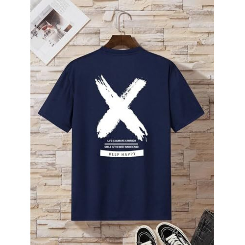 Lymio Men T-Shirt || T-Shirt For Men || Printed Regular Fit T Shirt || T-Shirt (X-Tshirt-6-10) (2Xl, Blue)