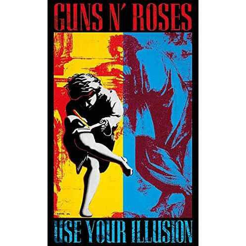 Quote Marshals Guns N Roses_01 Printed Round Neck Black T-Shirt For Men's Size-2Xl
