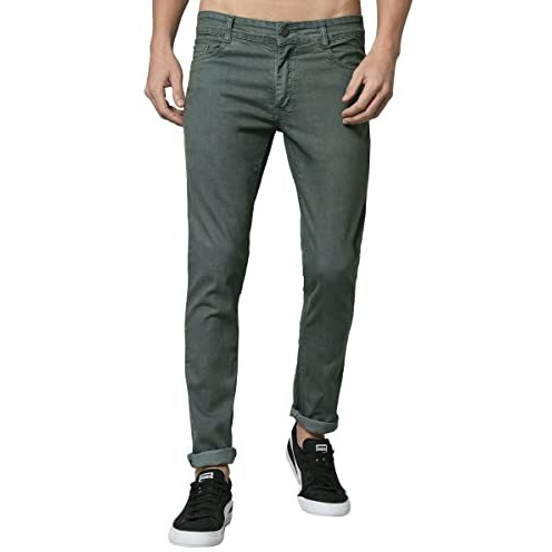 Studio Nexx Men's Slim Fit Jeans Dark Olive