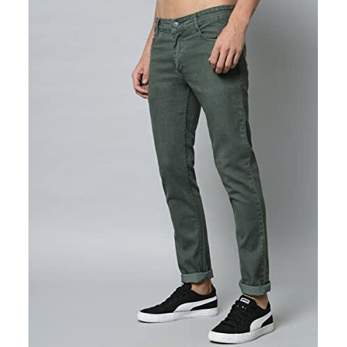 Studio Nexx Men's Slim Fit Jeans Dark Olive
