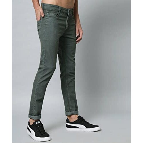 Studio Nexx Men's Slim Fit Jeans Dark Olive