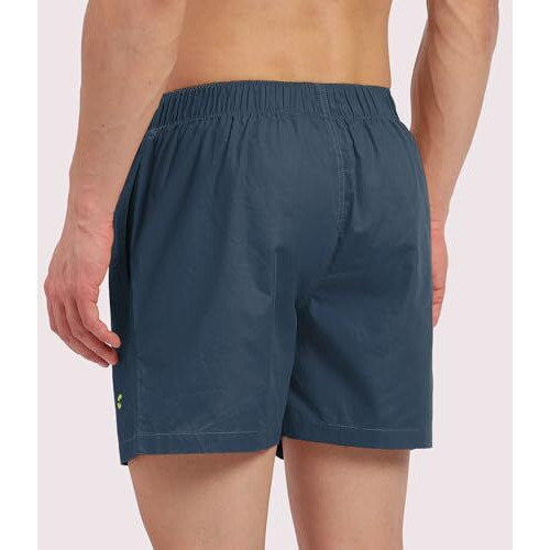 Freecultr Regular Fit Ultralight All Day Boxer Shorts For Men | 100% Cotton Fabric, Dual Deep Side Pocket, Microfibre Waistband Size L Pack Of 3-Hawaiian Blue,Absinthe Green,Yellow