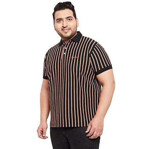 Bigbanana Men's Regular Fit Polo (Westen,Black,4Xl)