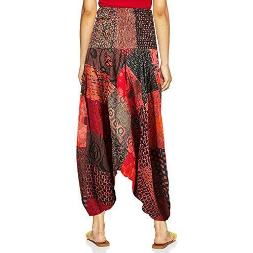 Tinsie Unisex Loose Fit Harem Pants (Ts_Trouser_107_Red_Xxl_Red_38)