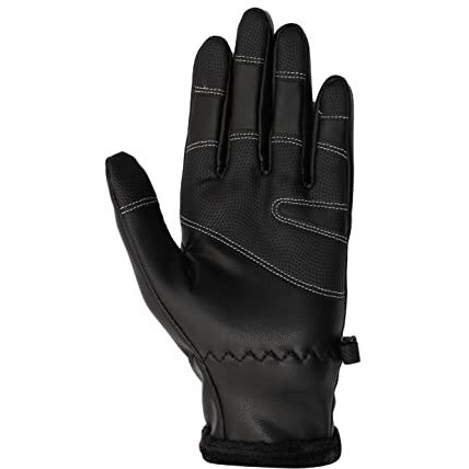 Fabseasons Winter Pu Leather Gloves For Men & Women, With Fleece Lining, Touch Screen Enabled, Smooth Driving/Riding Experience