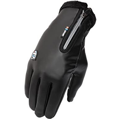 Fabseasons Winter Pu Leather Gloves For Men & Women, With Fleece Lining, Touch Screen Enabled, Smooth Driving/Riding Experience