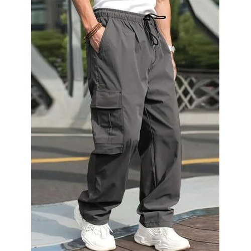 Vogaan Men's Cotton Cargo Pants || Cargos For Men (Grey-32)
