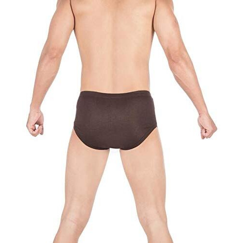 Vip Men's Cotton Solid Briefs (Pack Of 4) (Goldcbrown_100_Brown
