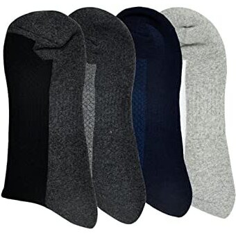 Balenzia Men's Cushioned High Ankle Sports/Gym Socks (Free Size) Made With 100% Cotton & Spandex. Pack Of 4 (Multicolour) | Terry/Towel Ankle Socks For Men.