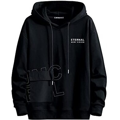 Jump Cuts||Hooded Tshirt For Men||Fullsleeve Tshirts||Hoodie For Men||Printed Regular Fit Tshirt For Men Black