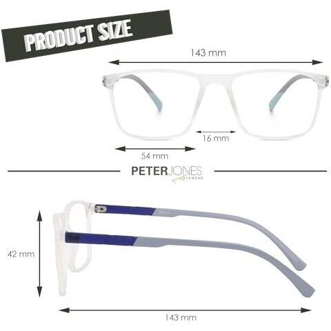 Peter Jones Medium Unisex Anti Glare Computer/Gaming Glasses (Ag204Gr)