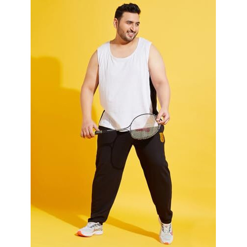 Bigbanana Plus Size Men's Regular Fit Solid Innerwear Vest (Snow-10,Grey,3Xl)