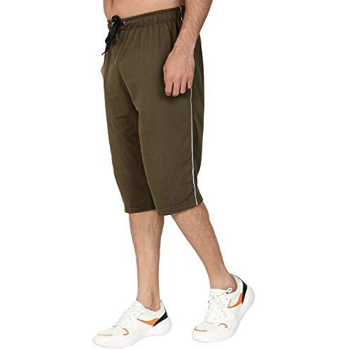 Uzarus Uzmcv21 Men's Capri (Military Green, Xl) Relaxed