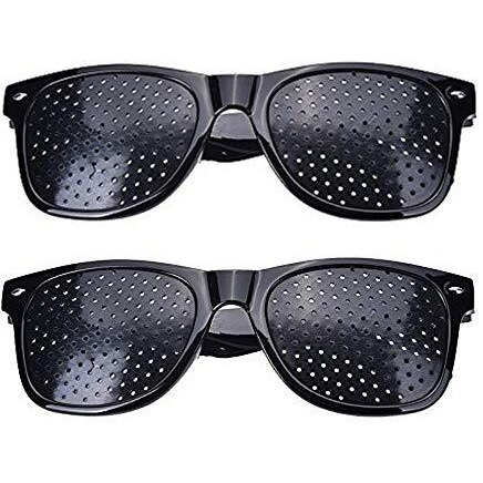 Visions India Lazy Spectacles Pinhole Vision Correction Glasses Eyesight Improvement For Men/Women/Kids (Square-2Pcs.)