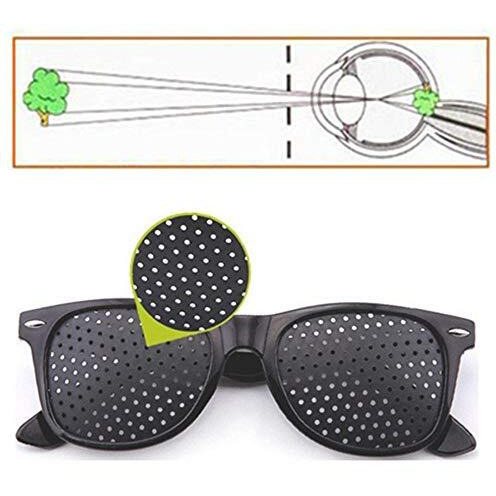Visions India Lazy Spectacles Pinhole Vision Correction Glasses Eyesight Improvement For Men/Women/Kids (Square-2Pcs.)