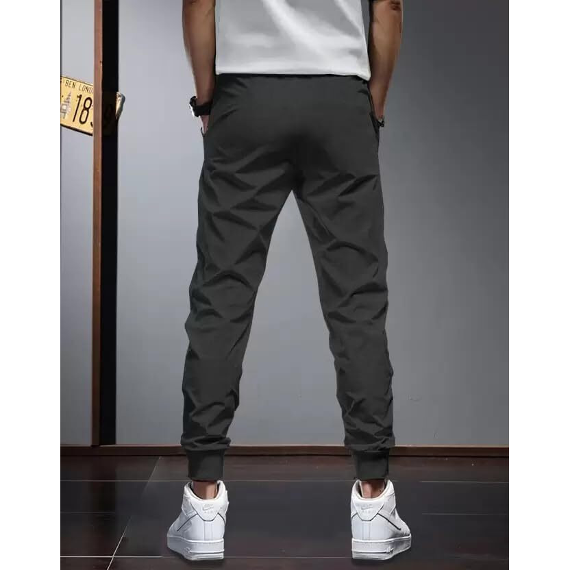 Reya Mens Cotton Grey Trackpant