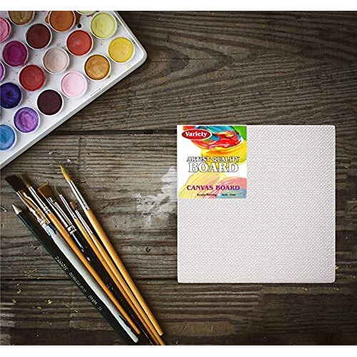Variety Canvas 8 X 10 & 10 X 12 Inch Size, A4 Canvas Boards For Painting, Different Size Combo Pack, White Color