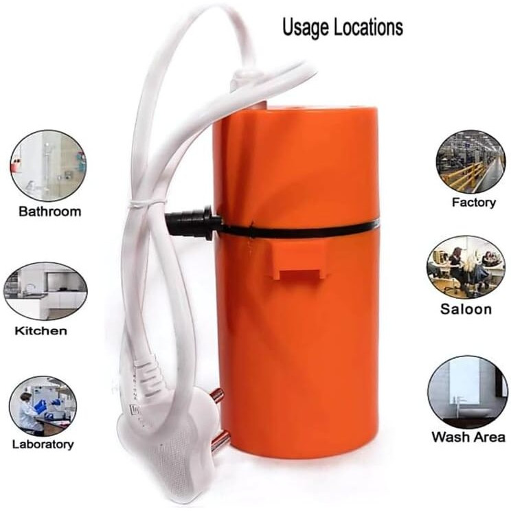 Drumstone    Mini Portable Instant Water Geyser, Hot Cooler Heater, Electric Saving, Shock Proof For Home, Kitchen, Bathroom, Office, Restaurant, 1 L
