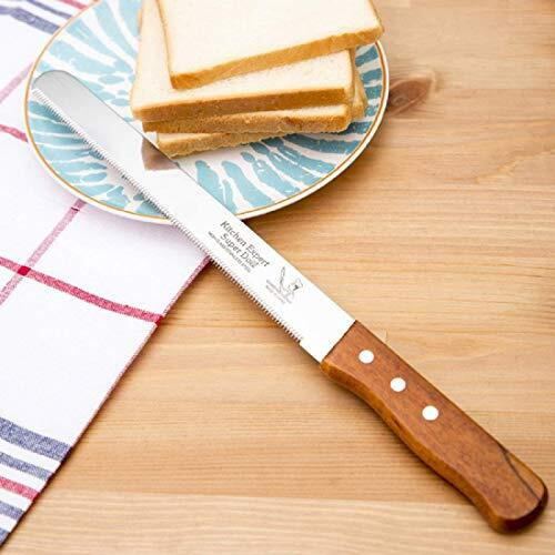 Zollyss 10 Inch Cake Knife Multiform Bread Knife Stainless Steel Serrated Bread Slicer Knife Steel Knife