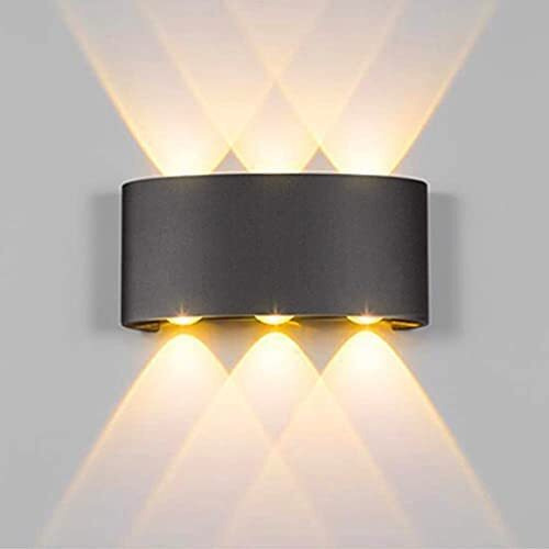 Groeien 6 Watts Led Waterproof Indoor/ Outdoor Up Down Wall Lamp (Warm White,Metal)