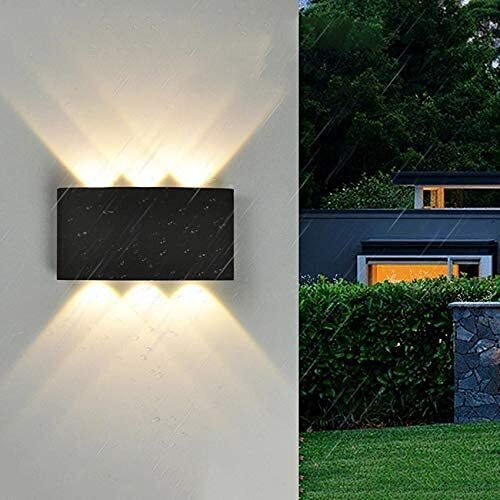 Groeien 6 Watts Led Waterproof Indoor/ Outdoor Up Down Wall Lamp (Warm White,Metal)