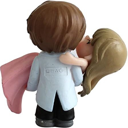 Tied Ribbons Valentine Gift For Girlfriend Boyfriend Husband Wife Girls Boys - Decorative Cute Romantic Couple Miniature Showpiece Statue (Multi, Resin)