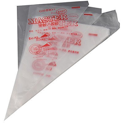 Happy Chef Polythene Icing Piping Bags, Medium, Silver(Pack Of 100)