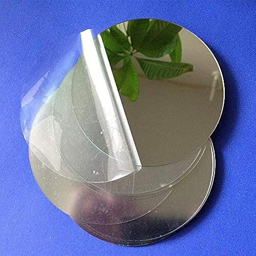 Bigimall Silver Mirror Acrylic For Painting, Art, Craft Diy|Circle|2Mm|6 Inch X 6 Inch|Pack Of 4|Plexiglass|, Round, Wall Mount, Unframed
