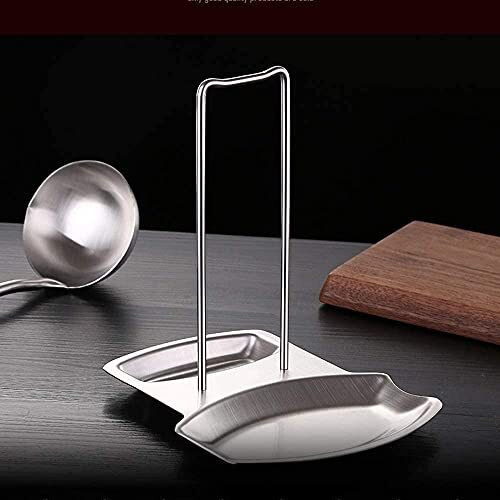 Zollyss Spoon Rest And Pot Lid Holder, Stainless Steel Pan Pot Cover Lid Rack Shelf Stand Holder Spoon Holder Utensil Rest Stove Organizer Storage Soup Spoon Rests Kitchen Tool