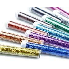 Eclet - Pack Of 12 Premium Glitter Sparkle Powder/Dust (Assorted Colours) For Arts And Crafts, Scrapbooking, Paper Decorations And Other Activities