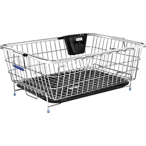 Plantex Stainless Steel Drying Rack -Vessel,Dish,Utensil Drainer Basket/Dish Drying Rack With Drainer/Plate Stand/Basket For Utensils (Size-56X43X23Cm)