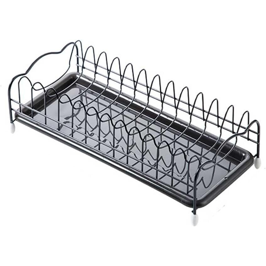 Homecloud Stainless Steel Plate Rack | Transform Your Kitchen With Our Exquisite Drainer Collection For Elevated Organization And Style, Black