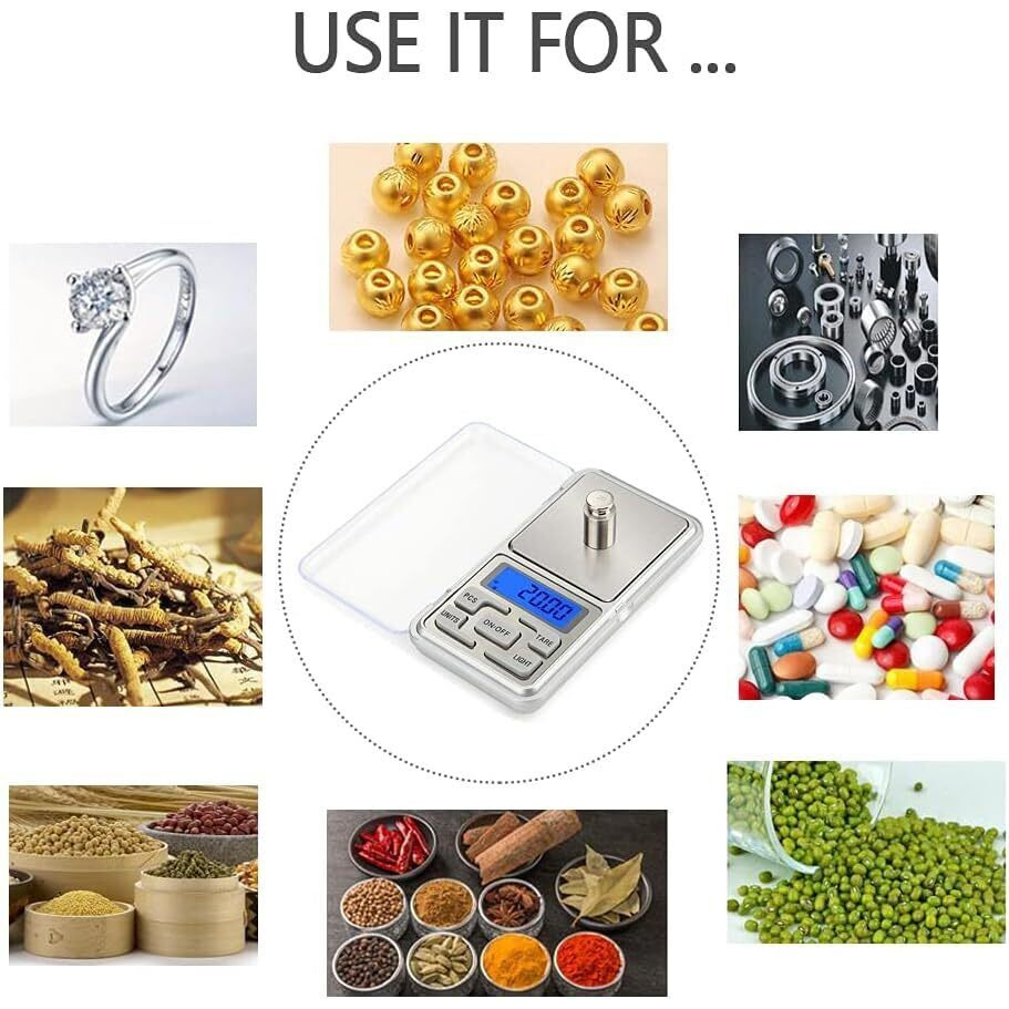 Outdazzle- Pocket Weight Machine | Weight Machine For Gold | Jewellery Scale | Pocket Weight Scale Digital | Pocket Weighing Scale -0.01G To 200G Small Weight Machine For Shop- Kitchen Scale