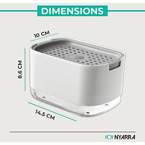 Nyarra Abs Soap Dispenser For Kitchen With Sponge Holder 300Ml,Hollow Design,Durable&Smooth Body,Rust Proof,2 In 1 Liquid Soap Dispenser,Sink Dish Washing Soap Dispenser Set [Nr-1861]