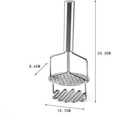 Xariya Stainless Steel Potato Masher | Pav Bhaji, Vegetable Smasher (Silver)