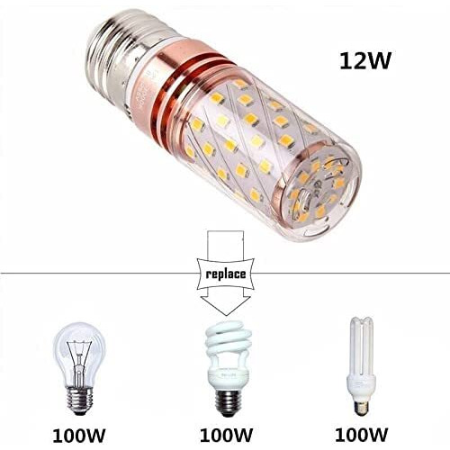 Groeien Tricolor Corn Led Light 12W Filament Bulb With 420 Lumen (Warm White, Cool White And Natural White, Pack Of 2, E27)