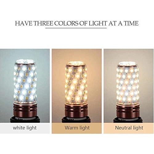 Groeien Tricolor Corn Led Light 12W Filament Bulb With 420 Lumen (Warm White, Cool White And Natural White, Pack Of 2, E27)