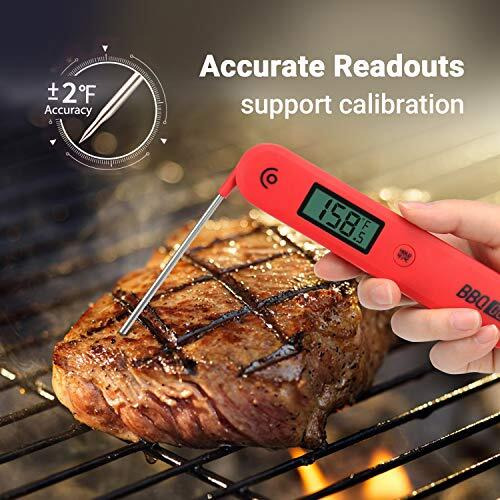 Inkbird Digital Meat Thermometer, Bg-Hh1C Instant Read Cooking Food Thermometer With Foldable Probe And Large Screen For Meat, Grill, Bbq, Milk And Bath Water