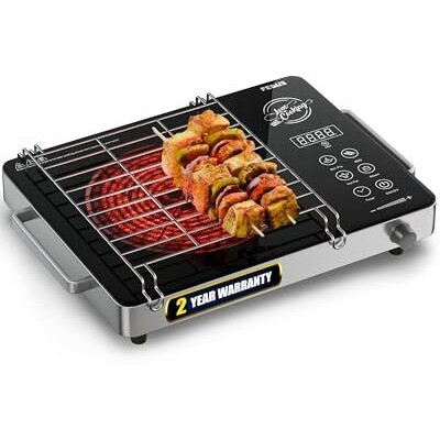 Fedus Elema 2200 Watts Infrared Cooktop, Energy Efficient Cook & Grill Infrared Stove, Electric Stove Chulha, Hot Plate Chula, Current Stoves Burner For Cooking All Cookware Compatibility