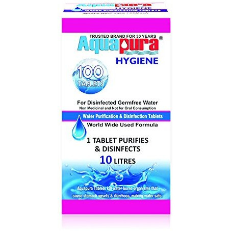 Aquapura Water Purifier Tablets - 100 Pieces, White