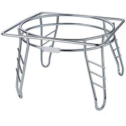 Mr.Max World Fancy Freestanding Water Pot And Matka Stand Stainless Steel Pot Stand Kitchen Tiered Shelf Rack Chrome Plated Plant Pot Stand (21 X 21 X 14 Cm)