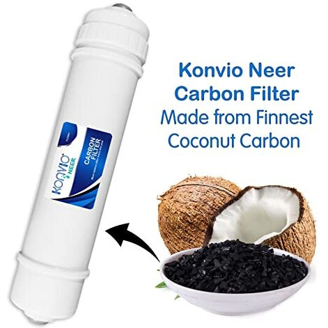 Konvio Neer 80 Gpd Ro Membrane, Carbon Sediment Filter For Water Purifiers, Ro Inline Cartridge(White)