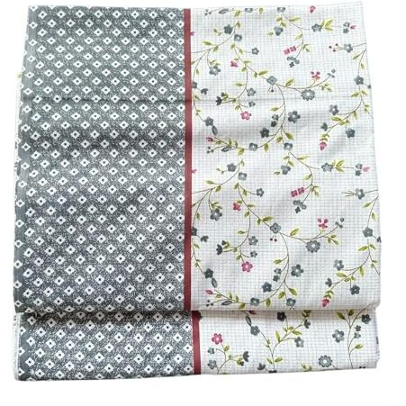 Homescape 100% Cotton Summer Topsheet/Odhne Wali Chaddar Single Bed 300 Tc (Grey_Pack Of 2)