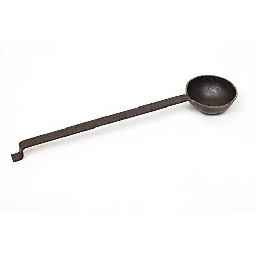 Avvai's Kitchen Iron Tadka Pan/Fry Pan With Long Handle - Traditional Type Pan, 9Cm, Black