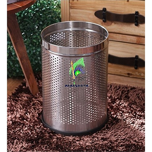 Parasnath Perforated Open Bin Stainless Steel Dustbin (8''X13'' 10 Litre)