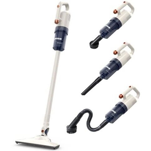 Un1Que 2 In 1 Handheld & Stick Vacuum Cleaner For Home,500W Handheld Vacuum With 15000Pa Suction, 0.8L Washable Hepa Filter,Adjustable Head, Bagless Dry Vacumming,Deep Clean For Hard Floor,Carpet