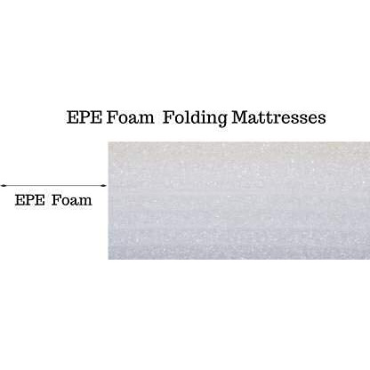 Atootfusion 4 Fold 2 Inch Thick Medium Hard Folding Mattress Foldable Movable Light Weight Pure Epe Foam With Polly Cotton Cover Light Weight Mattress For Travel, Picnic (2 Inch Single Bed, 72X35X2, Multicolor)